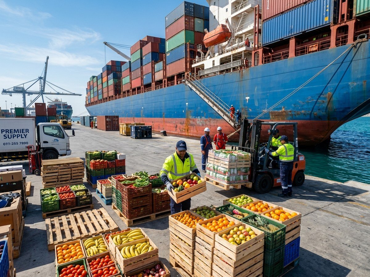 Fresh Provisions and Ship Chandling Quayside Logistics